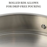 Martha Stewart Castelle 10 Piece 18/8 Stainless Steel Induction Safe Pots and Pans Non-Toxic Triply Bottom Kitchen Cookware Set Martha Stewart