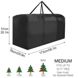 Christmas Tree Storage Bag, For 12 ft Disassembled Holiday Tree, Heavy Duty Xmas Holiday Tree Bag with Durable Handles & Dual Zipper YHNJI