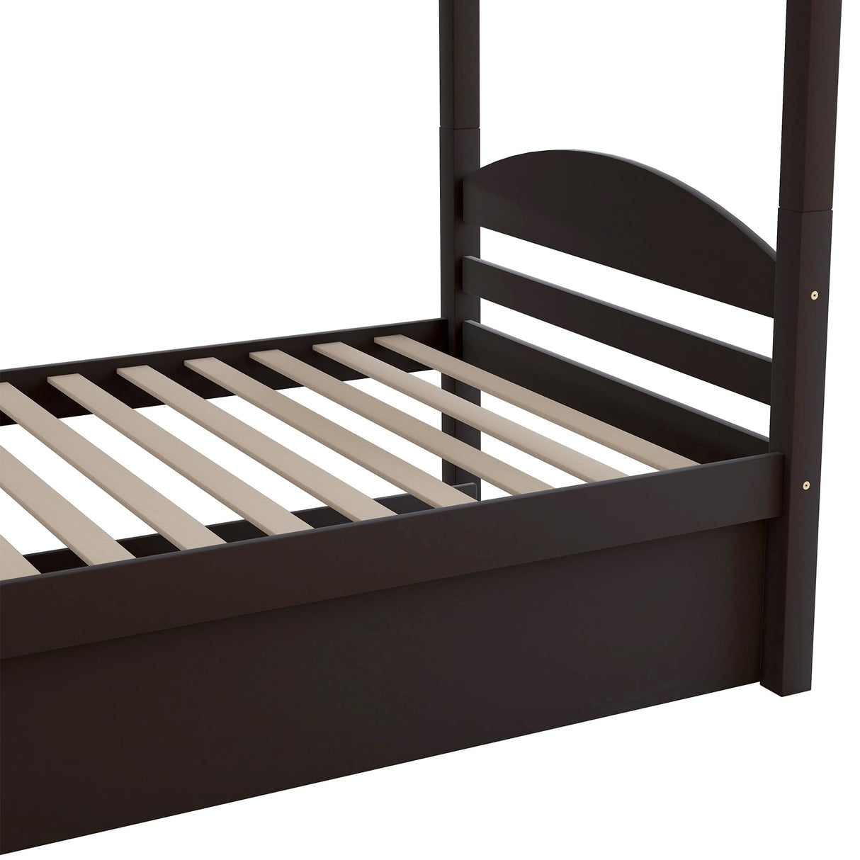 Harper & Bright Designs Twin L-Shaped Bunk Bed with Trundle, Can be Divided into Two L-Shaped Beds, No Spring Box Needed (Espresso) Harper & Bright Designs