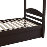 Harper & Bright Designs Twin L-Shaped Bunk Bed with Trundle, Can be Divided into Two L-Shaped Beds, No Spring Box Needed (Espresso) Harper & Bright Designs