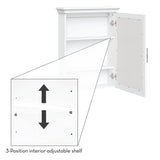 RiverRidge Somerset Wall Cabinet with Mirror Medicine Cabinet with Soft-Close Hinges & Adjustable Shelf Bathroom Mirror with Storage Shelves RiverRidge