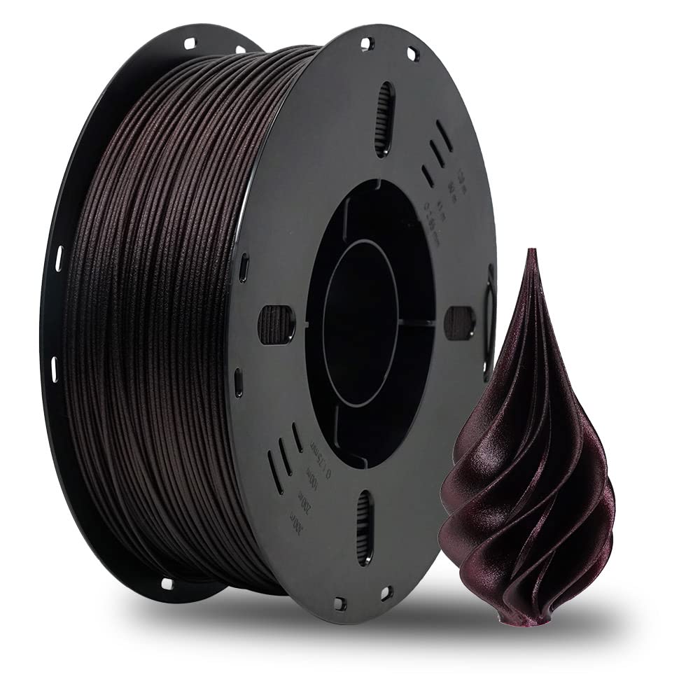 Voxelab 3D Printer Filament, 1.75mm PETG CF Filament, Dimensional Accuracy +/- 0.02 mm, 3D Printing Material 1kg/ Spool, Fit Most FDM 3D Printers (Black) (PETG CF, Marsala) Voxelab