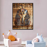 Egypt Diamond Art Kits For Adults, Diamond Painting Egyptian Pharaoh Diamond Art kits with Full Drill Round Diamond Painting Kits, DIY Diamond Dots Gem Art Crafts for Adults for Home Decor 12x16in W-9 Wohoaqig