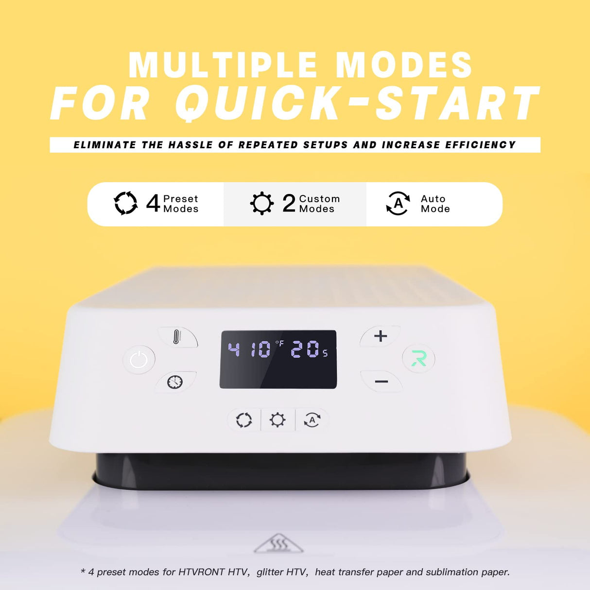 HTVRONT Auto Heat Press Machine for T Shirts White & HTVRONT 3D Puff Vinyl Heat Transfer for Cricut & Cameo HTVRONT
