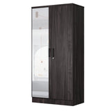 Better Home Products Harmony Two Door Armoire Wardrobe with Mirror in Tobacco Better Home Products