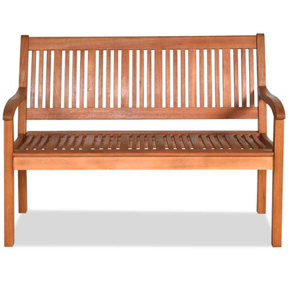 S AFSTAR Wooden Patio Loveseat Bench for 2 with Curved Armrests and Ergonomic Backrest, 700lbs Capacity - WoodArtSupply