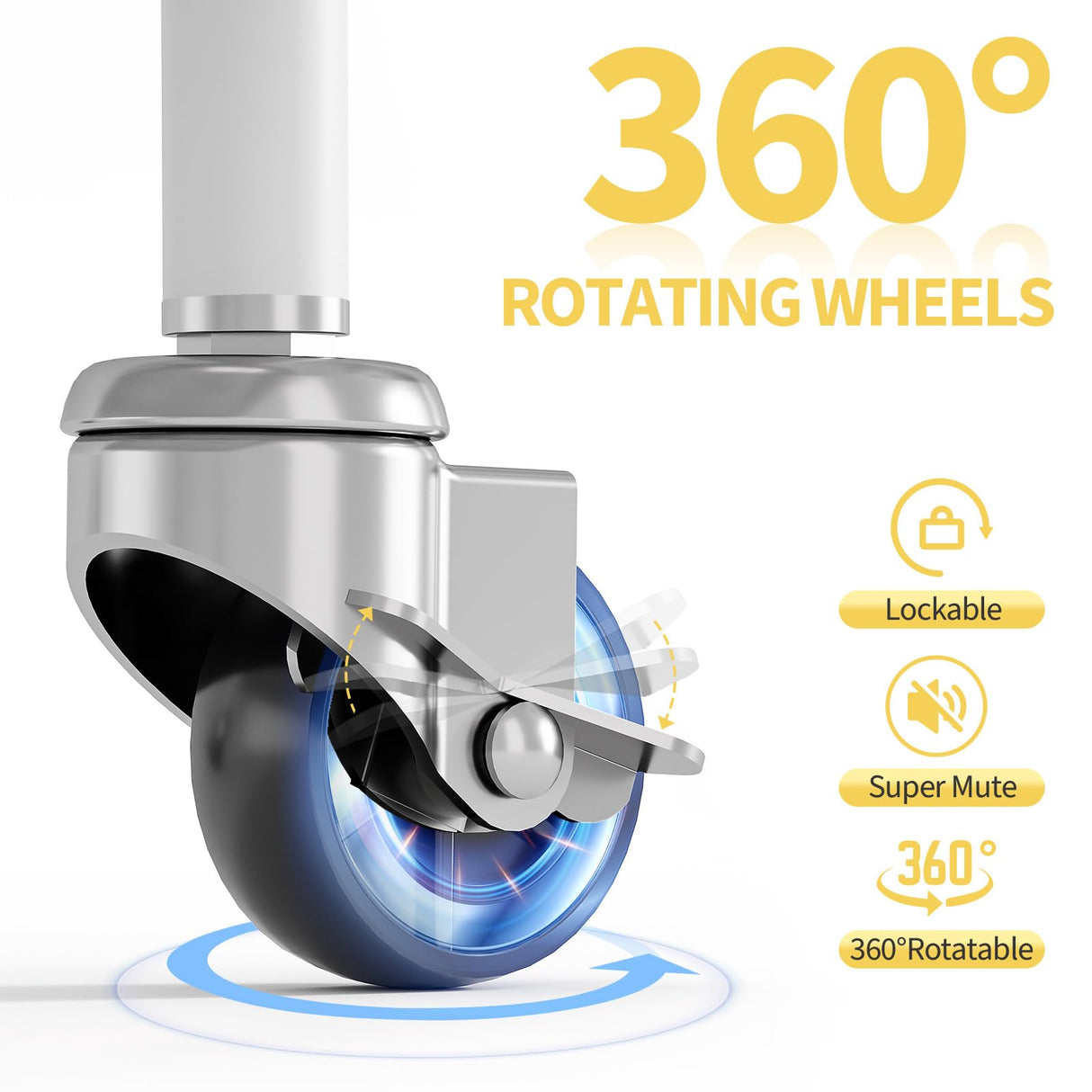 TOOLF 3 Tier Rolling Cart Storage Organizer, Metal Rolling Utility Cart with Wheels, Hooks & Bins Esthetician Craft Art Sturdy Storage with Pegboard for Bathroom, Kitchen, Office, Nursery Diaper TOOLF