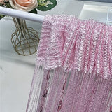 ave split 100cmX200cm Decorative Door String Curtain Beads Wall Panel Fringe Window Room Divider Blind for Wedding Coffee House Restaurant Parts Door Divider Beads Tassel Screen Decoration (pink25) ave split