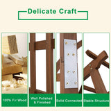 Saynwish 85" Solid Wood Garden Arch Trellis for Climbing Plants - Rustproof Wooden Arbor with Flat Top for Weddings, Parties & Outdoor Decor (Brown) Saynwish