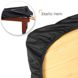 COOSOO Shuffleboard Table Cover Waterproof Outdoor 9FT 12FT 14 FT Shuffleboard Table Cover Weather Resistant Dustproof Furniture Protective Black COOSOO