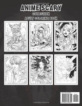 Anime Scary Collection Coloring Book (Anime Art) WoodArtSupply