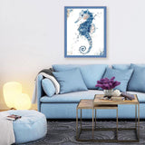 Seahorse Diamond Painting Kits for Adults, Ocean 5D Diamond Art Kits for Adults Kids Beginners Full Drill Diamond Dots Paintings with Diamonds Gem Art Kits for DIY Crafts (12 x 16 inch) APCGSM