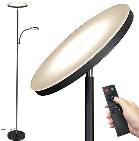 marctronic Floor Lamp, Upgraded 42W 4000LM Super Bright LED Floor Lamp for Living Room Bedroom, Dimmable Standing Reading Floor Lamps with Remote & Touch Control marctronic