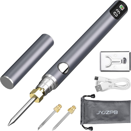 New Upgraded Large Capacity Portable Rechargeable Soldering Iron with LED Display Type-C Port, Suitable for Electronic Repair, Handmade, Jewelry Welding JYJZPB