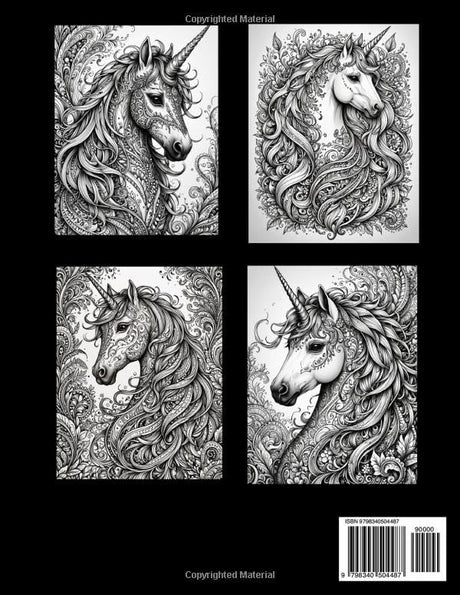 Unicorn Adult Coloring Book: Beautiful Mythical Magical Beasts of Legend and Mystery WoodArtSupply