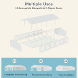 EROMMY 20x40ft Party Tent, Outdoor Wedding Tent, Heavy Duty Large Canopy Carport with Removable Sidewalls, 2 Roll-up Doors, 4 Storage Bags, Gazebo Shelter Tent for Party Event Commercials, White EROMMY