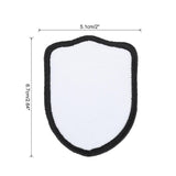 MECCANIXITY 16pcs Sublimation Patch Blank, 2.64 "x2" Fabric Iron-on Blank Heat Transfer Repair Patch for DIY Crafts Caps Clothes Shoes Bags Uniforms, White MECCANIXITY