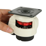 Acrux7 Retractable Leveling Casters Set of 4 Heavy Duty GD-60F, Workbench Caster with Rubber Leveling Feet, 360 Degree Swivel Industrial Plate Caster Wheel for Machine, Equipment Acrux7