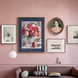 Koikify 5D Diamond Painting Full Round Drill Pink Rose Diamond Art for Adults Resin Diamond Picture 5D Cross Stitch Beads Pasted Craft DIY Painting for Home Wall Decor, Gift 11.8x15.7 Inch Koikify