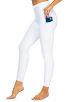 Kcutteyg Yoga Pants for Women with Pockets High Waisted Leggings Workout Sports Running Athletic Pants (White, X-Large) Kcutteyg