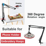 Hand Embroidery Hoop Holder Adjust Embroidery Hoop Stand Metal Embroidery Lap Stand Folding Hand Embroidery Stand Lap Cross Stitch Stand Hands, Suitable for Embroidery Hoops Femeoum