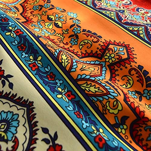 Dodou Boho Style Bedding Set Boho Duvet Cover Set Bohemian Bedding Set 3psc (Queen) D DODOU