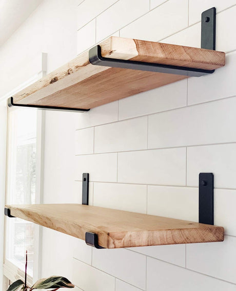 LEOPO 12 inch Shelf Bracket for DIY Floating Shelf, 1/5 inch Thick Heavy Duty Bracket, 6 Pack, 11.25” x 6” x 1.5” LEOPO