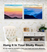 BAISITE Paint by Numbers Kit for Adults Beginners,12" Wx16 L 2 Pack Canvas for Painting Kits for Adults in Colorful Box-PBN205-206 BAISITE