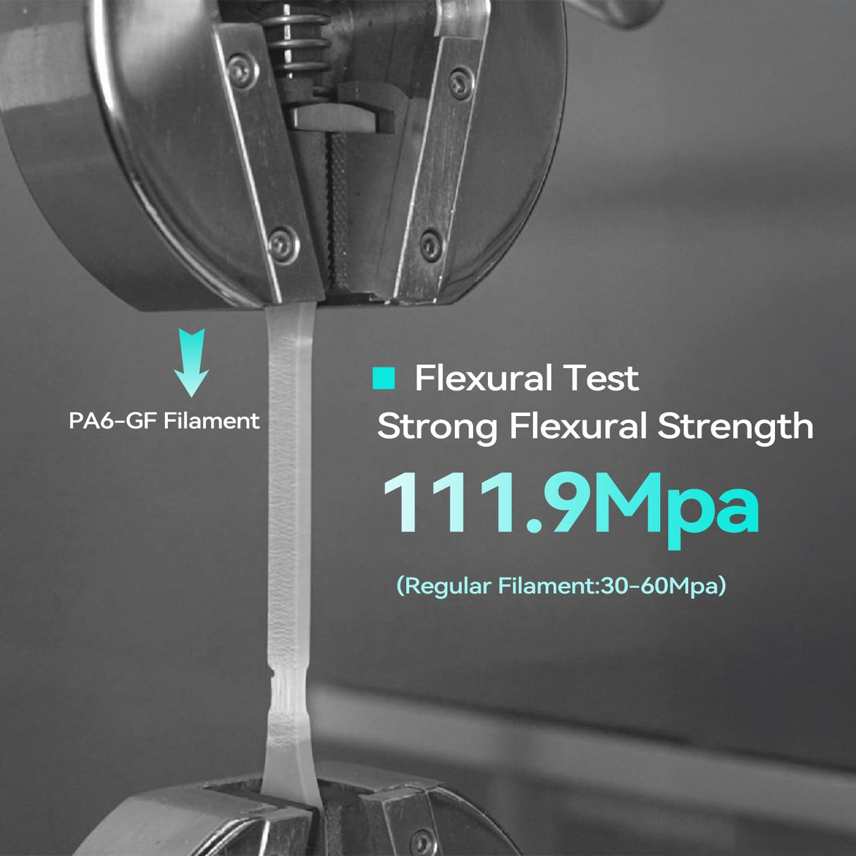 SUNLU PA6-GF 3D Filament 1.75mm 1KG, 25% Glass Fiber Nylon Filament, High Temp Resistance 417°F (214°C), Corrosion Resistance, Engineering filament, Dimensional Accuracy±0.02mm, 1KG Spool(2.2lbs),Gray SUNLU