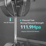 SUNLU PA6-GF 3D Filament 1.75mm 1KG, 25% Glass Fiber Nylon Filament, High Temp Resistance 417°F (214°C), Corrosion Resistance, Engineering filament, Dimensional Accuracy±0.02mm, 1KG Spool(2.2lbs),Gray SUNLU