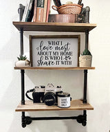 DR.IRON Industrial Pipe Shelving Rustic Bathroom Shelves with Towel Bar, 24" Pipe Shelf Wall Mounted, Farmhouse Bathroom Shelf Storage (3 tier-24) DR.IRON