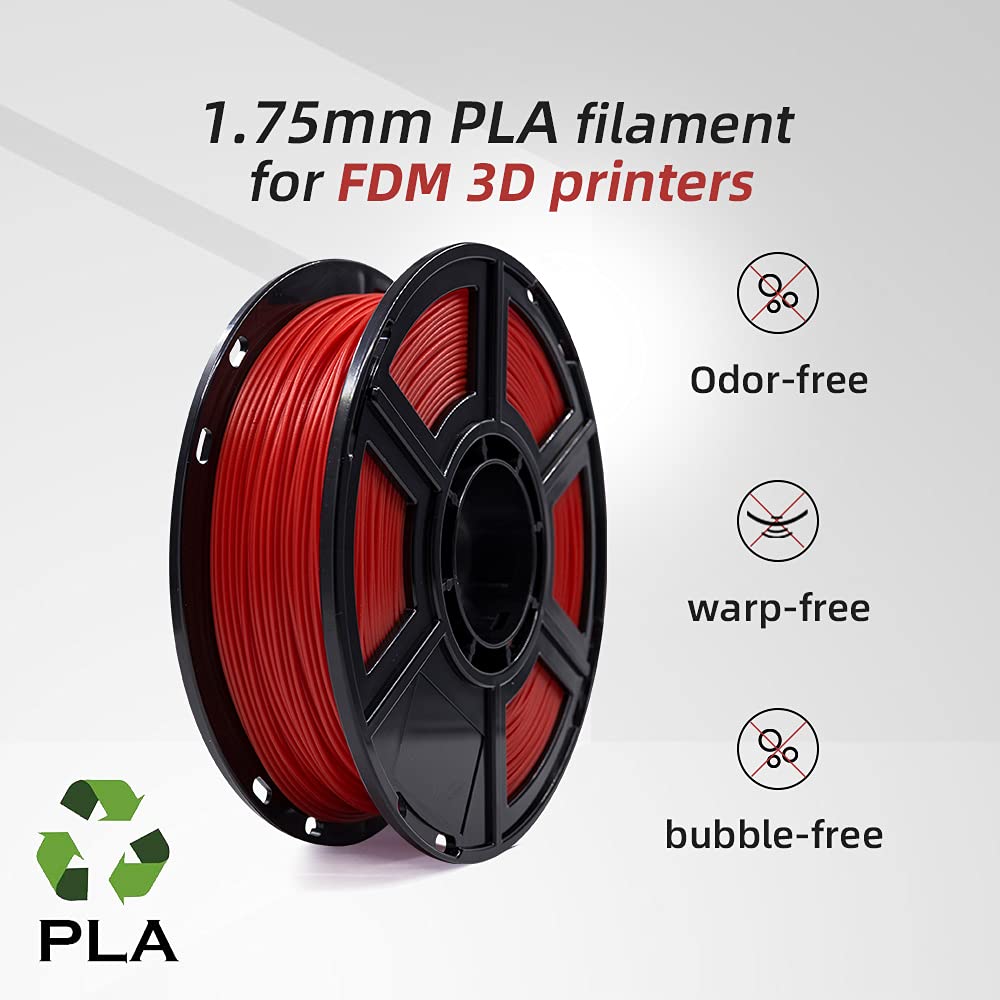 FLASHFORGE PLA Filament 1.75mm, 3D Printer Filaments 0.5kg Spool-Dimensional Accuracy +/- 0.02mm for Adventurer 3 Series - WoodArtSupply