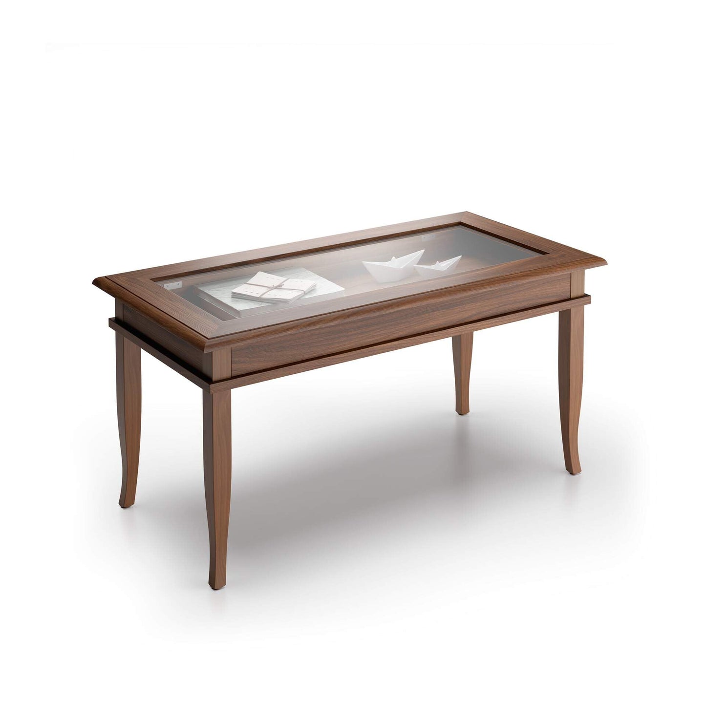 Mobili Fiver, Classico Coffee Table, Walnut, Made in Italy - WoodArtSupply