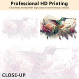 TUMOVO Abstract Paint by Number Kit - Colorful Hummingbird with Flowers - Easy Adult Art Craft - 16"x20" (Frameless) TUMOVO