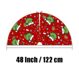 Christmas Tree Skirt 48 Inches Tree Skirts Mats, Large Christmas Decor Mat Tree Decorations for Decor Holiday Party Indoor Outdoor Wvapzwr