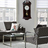 Vmarketingsite Wall Clocks: Grandfather Wood Wall Clock with Chime. Pendulum Wood Traditional Clock. Makes a Great Housewarming or Birthday Gift Wall Clock Chimes Every Hour with Westminster Melody Vmarketingsite