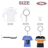 XKCWXY 72Pcs Sublimation Keychain Blanks Bulk - Sublimation Blanks Keychain with White Protective Film - MDF Sports Keychain - Heat Transfer Keychain Blanks Double Sided XKCWXY