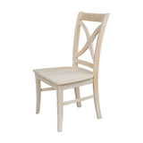 International Concepts Vineyard Curved X Back Dining Chair, Unfinished IC International Concepts