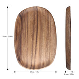 AOOSY Wood Serving Tray, Wooden Serving Platters Set for Serving Food, Fruit, Vegetable, Meat Breakfast Lunch Dinner in Bed Decorative Bread Plates Party Wood Serving Board, Set of 4 AOOSY