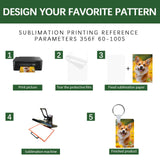 GEKIXUTP 150 Pcs Metal Sublimation Keychain Blanks Bulk，Double Sided Sublimation Blanks Keychain Heat Transfer Keychain Blanks，Sublimation Ornament Blanks GEKIXUTP