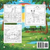 Safari Friends: Safari Animals Coloring Book: Lions, Elephants, Giraffes, Zebras & More! | A Big, Easy Safari Animal Coloring Book for Toddlers and Preschoolers WoodArtSupply