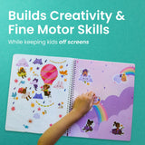 Princess Sticker Book Activity for Kids, World of Princesses by Cupkin, Toddler Airplane Travel Essentials, 500+ Stickers for Kids 12 Scenes + Coloring Book Pages, Girly Kid Gift, Crafts Ages 2-8 CUPKIN