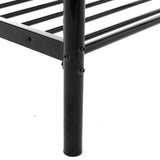 YIORTWO Metal Bunk Bed Twin Over Twin, Modern Style Bunk Bed with Curved Edges Safe Guardrail for Small Space, Loft Bed for Adults Kids Teens, Noise Free, No Box Spring Needed, Black YIORTWO