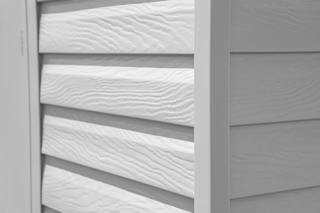 Arrow Select 10' x 4' Outdoor Lockable Steel Storage Shed Building, Flute Grey Arrow