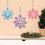 ACRNIGHEET 4pcs Snowflake Christmas Macrame Kit for Beginners, Xmas Tree Hangings Kits, Learn to Macrame with Step-by-Step Tutorials, Christmas Gifts ACRNIGHEET