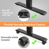 Legooin Electric Standing Desk, 55 x 24 in Adjustable Height Sit Stand up Desk, Sit Stand Home Office Computer Desk with Oversized Mouse Pad(Brown) Legooin