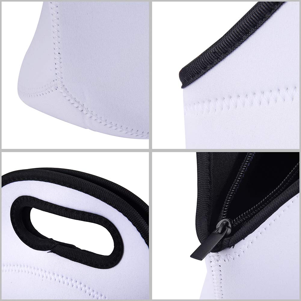 Valyria Sublimation Blanks Neoprene Lunch Bag, Thick Insulated Lunch Tote - Durable & Waterproof Lunch Box Carry Case Handbags With Zipper for Adults Nurse Teacher Outdoor Travel Picnic Work Valyria