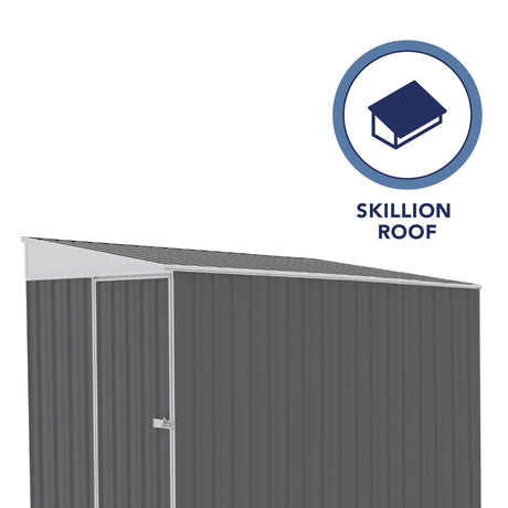 Absco Durango 5 Ft. x 10 Ft. Metal Storage Shed DIY Galvanized Steel Sheds for Tools, Bikes, Lawn & Garden Equipment, Outdoor Patio Furniture, Perfect in Backyard, Garden (Woodland Gray) ABSCO
