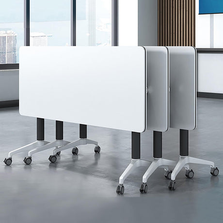 HSHBDDM Folding Conference Table Foldable Conference Table, Conference Rooms Flip Top Mobile Training Table, Folding Flip Top Office Meeting Table Mobile Conference Table for Office,Meeting Room HSHBDDM