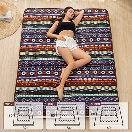 Dr.Futon Japanese Floor Futon Mattress Extra Thick Folding Roll Up Bed Topper Mat for Guest,Lounger and Tavel Dr.Futon